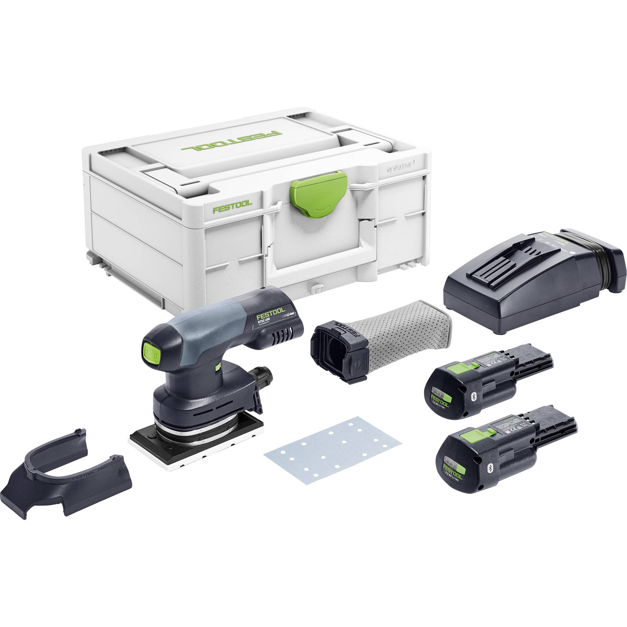 Festool RTSC 400 3,0 I-Plus 577686 Akku-Schwingschleifer inkl. Akku | inkl. Ladegerät 18 V 80 x 130 mm