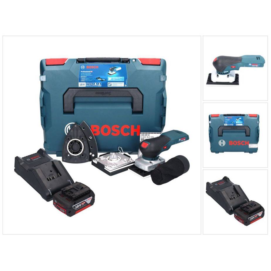 Bosch GSS 18V-13 Akku Schwingschleifer 18 V + 1x Akku 5,0 Ah + Ladegerät + L-BOXX