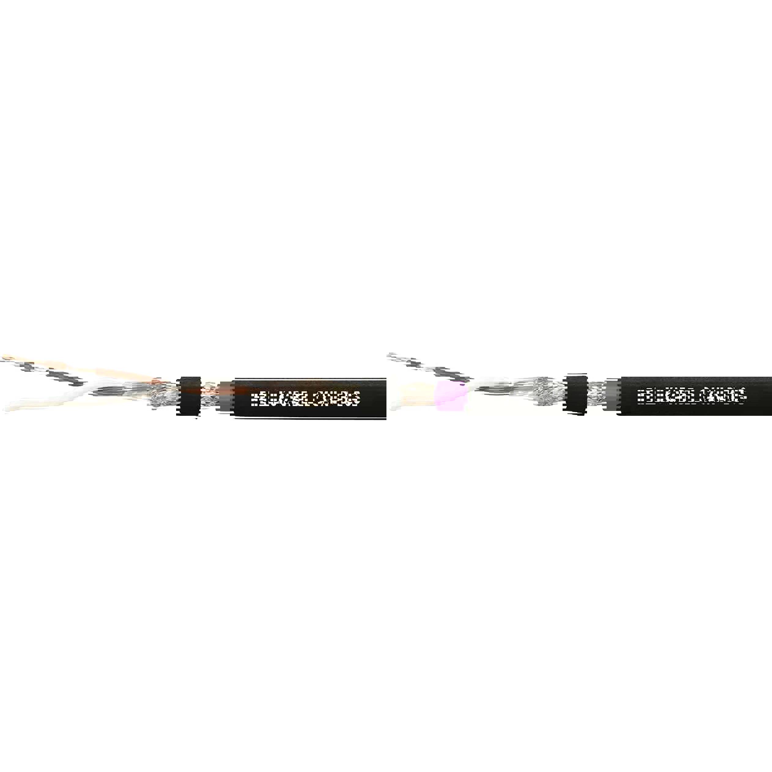 Helukabel - 804269 - UV-Beständige Busleitung für Außenbereich, 2 x 2 x 0.5 mm², Paarverseilt, Geschirmt, CAN-Bus geeignet, Schwarz Meterware