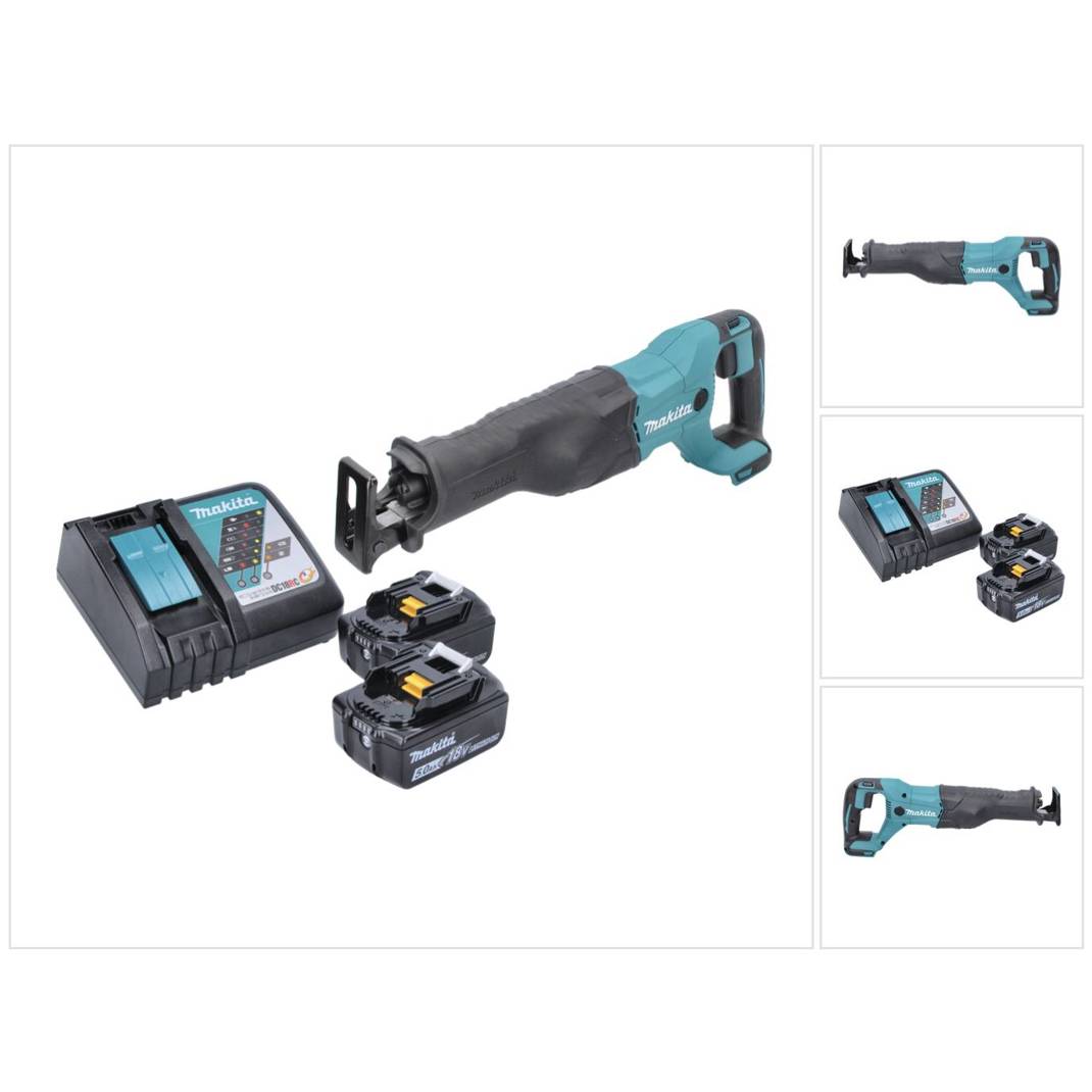 Makita DJR 186 RT Akku Reciprosäge Säbelsäge 18 V + 2x Akku 5,0 Ah + Ladegerät