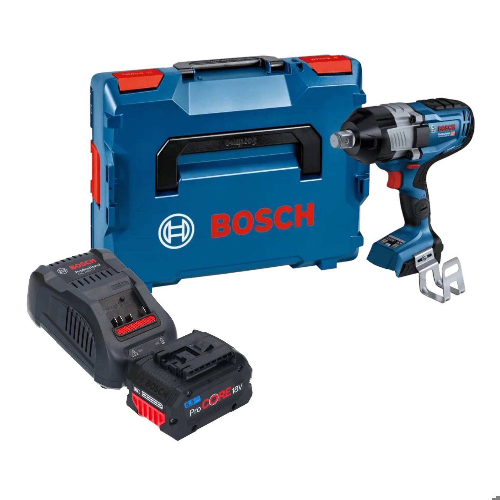Bosch GDS 18V-1600 HC Professional Akku Schlagschrauber 18 V 1600 Nm 3/4'' BITURBO Brushless + 1x ProCORE Akku 5,5