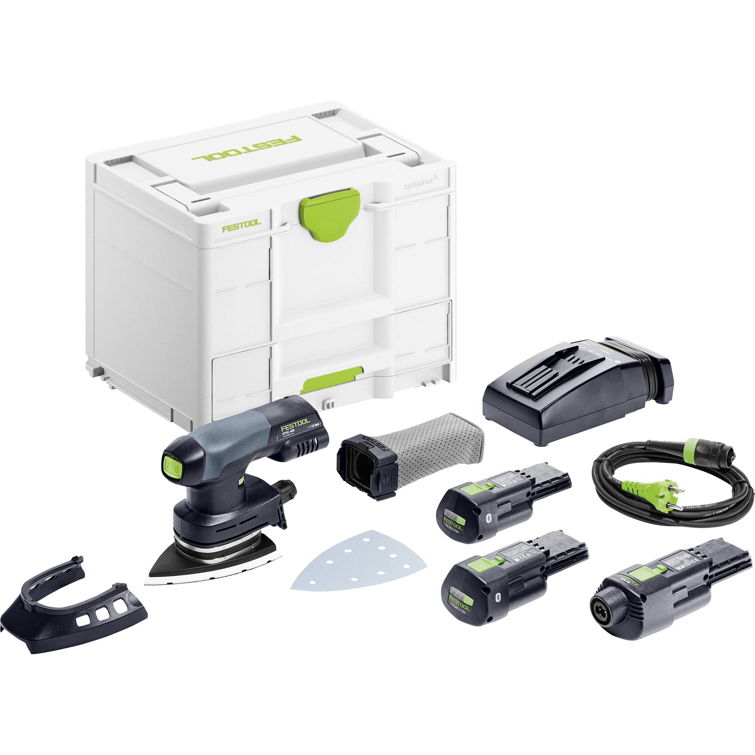 Festool DTSC 400 3,0 I-Set 578138 Akku-Deltaschleifer inkl. Akku | inkl. Ladegerät 18 V 3.00 Ah 100 x 150 mm