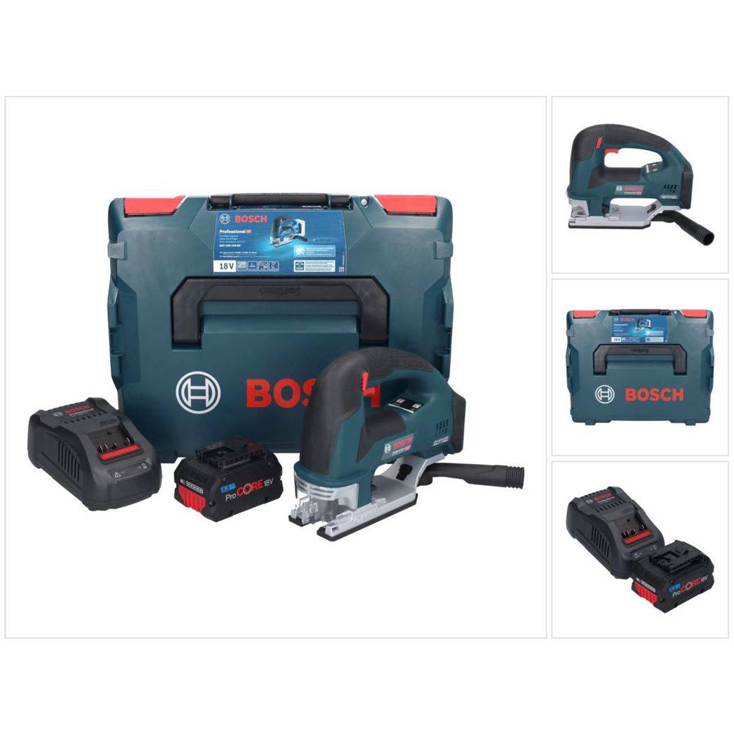 Bosch GST 18V-155 BC Akku Stichsäge 18 V 155 mm Brushless + 1x ProCORE Akku 5,5 Ah + Ladegerät + L-Boxx