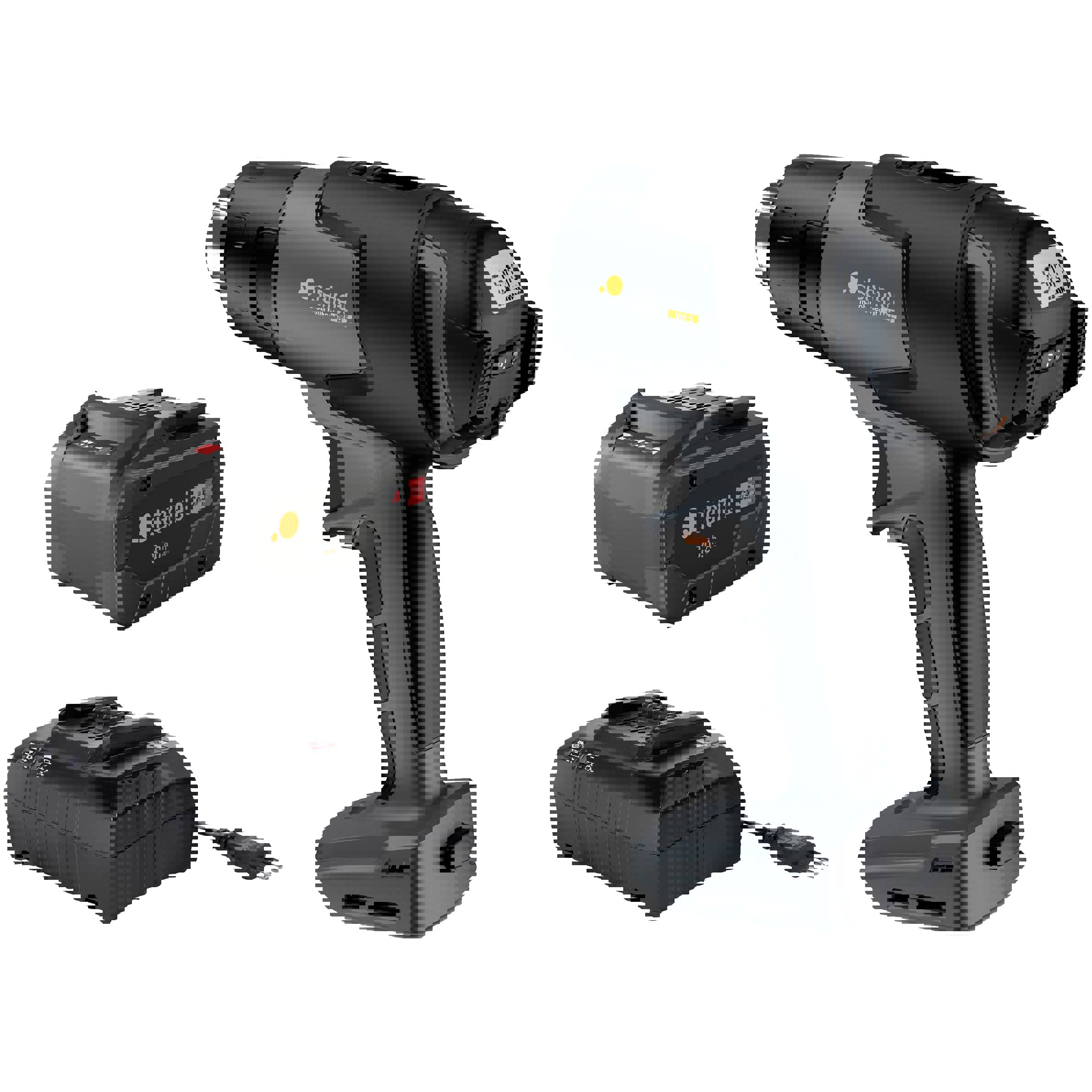 Steinel Akku Heißluftpistole MH 5 | Heißluftgebläse mit 8 Ah Metabo CAS Akku | LCD-Display | 50°-500°C | startklar in 4 Sek.