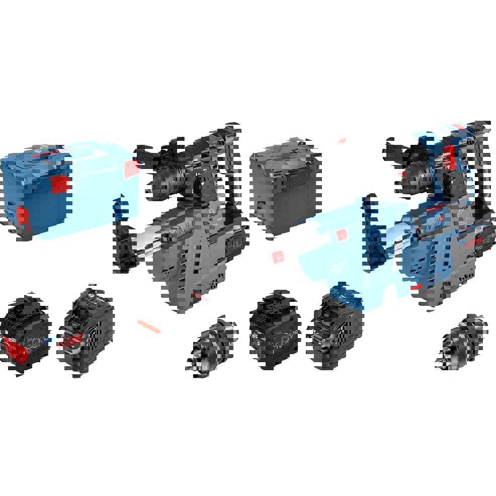 Bosch Professional GBH 18V-26F SDS-Plus-Akku-Bohrhammer 18 V 6.0 Ah Li-Ion inkl. 2. Akku | inkl. Ladegerät | inkl. Koffer,