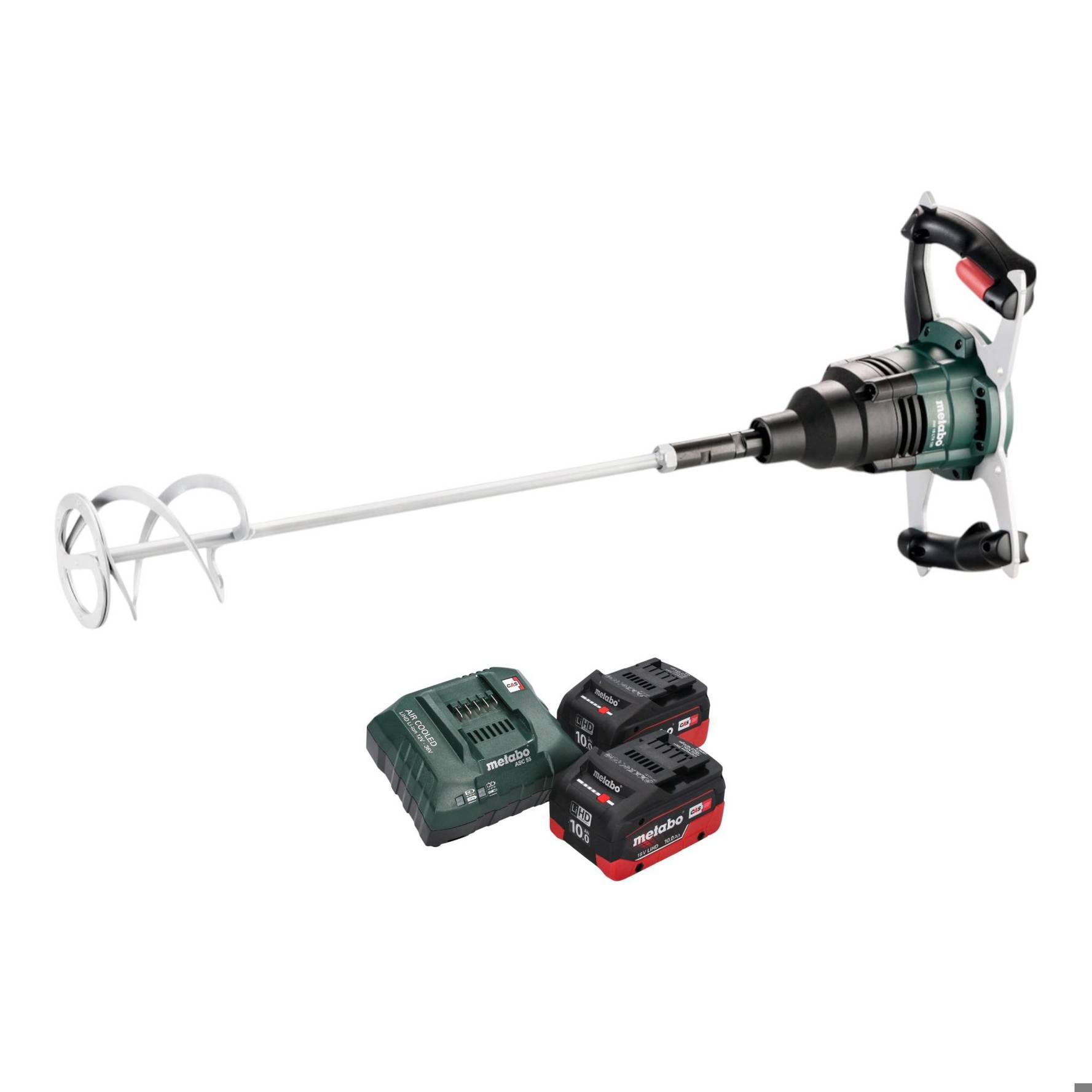 Metabo RW 18 LTX 120 Akku Rührwerk 18 V 40 l Mischmenge 2x LiHD Akku 10,0 Ah + Ladegerät