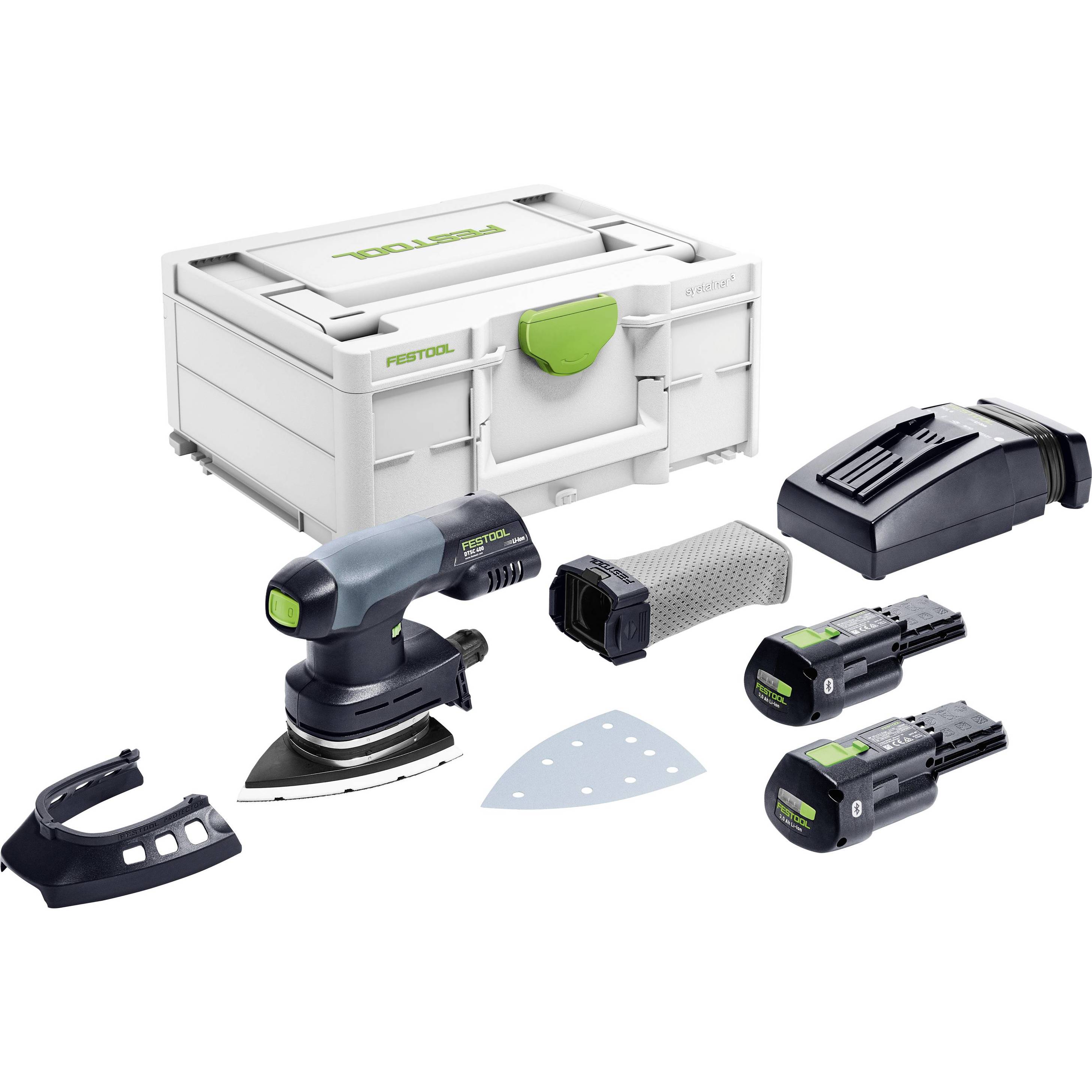 Festool DTSC 400 3,0 I-Plus 577508 Akku-Deltaschleifer inkl. Akku | inkl. Ladegerät 18 V 3.00 Ah 100 x 150 mm
