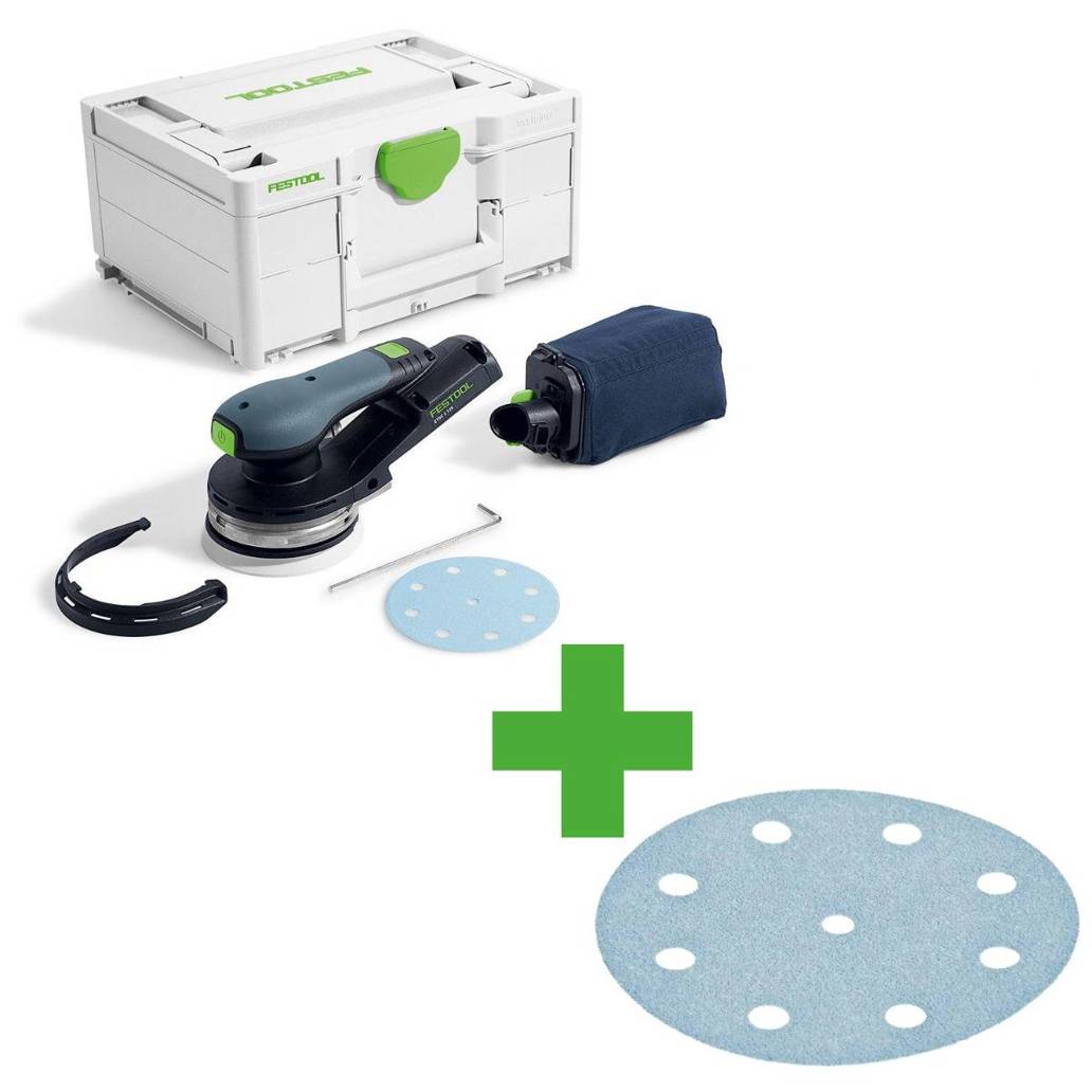 Festool Akku-Exzenterschleifer ETSC 2 125-Basic | incl. Zubehör | Systainer