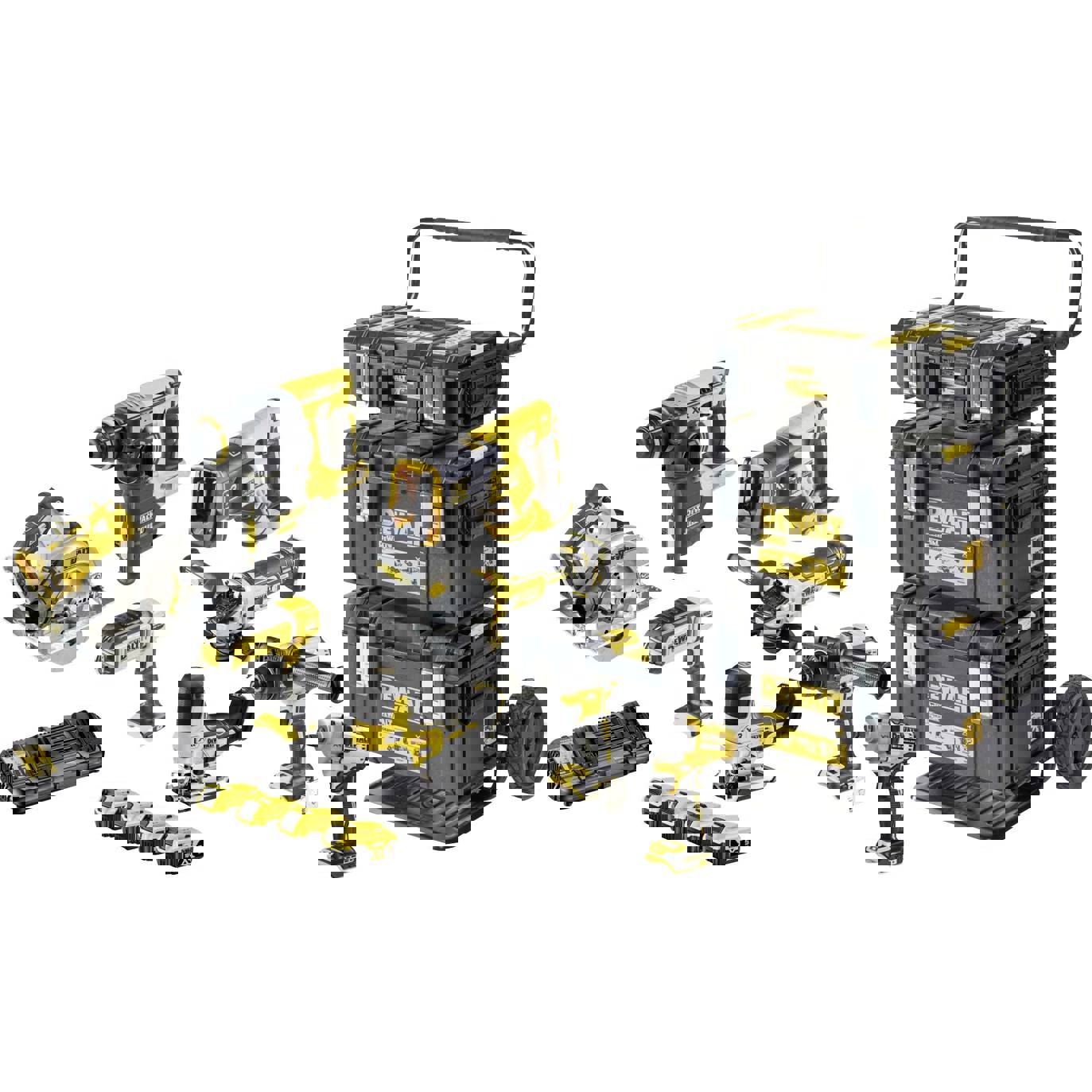 DEWALT DCK856P4 DCK856P4-QW Werkzeugset Akku-Schlagbohrschrauber | Akku-Schlagschrauber | Akku-Kombihammer | Akku-Winkelsch