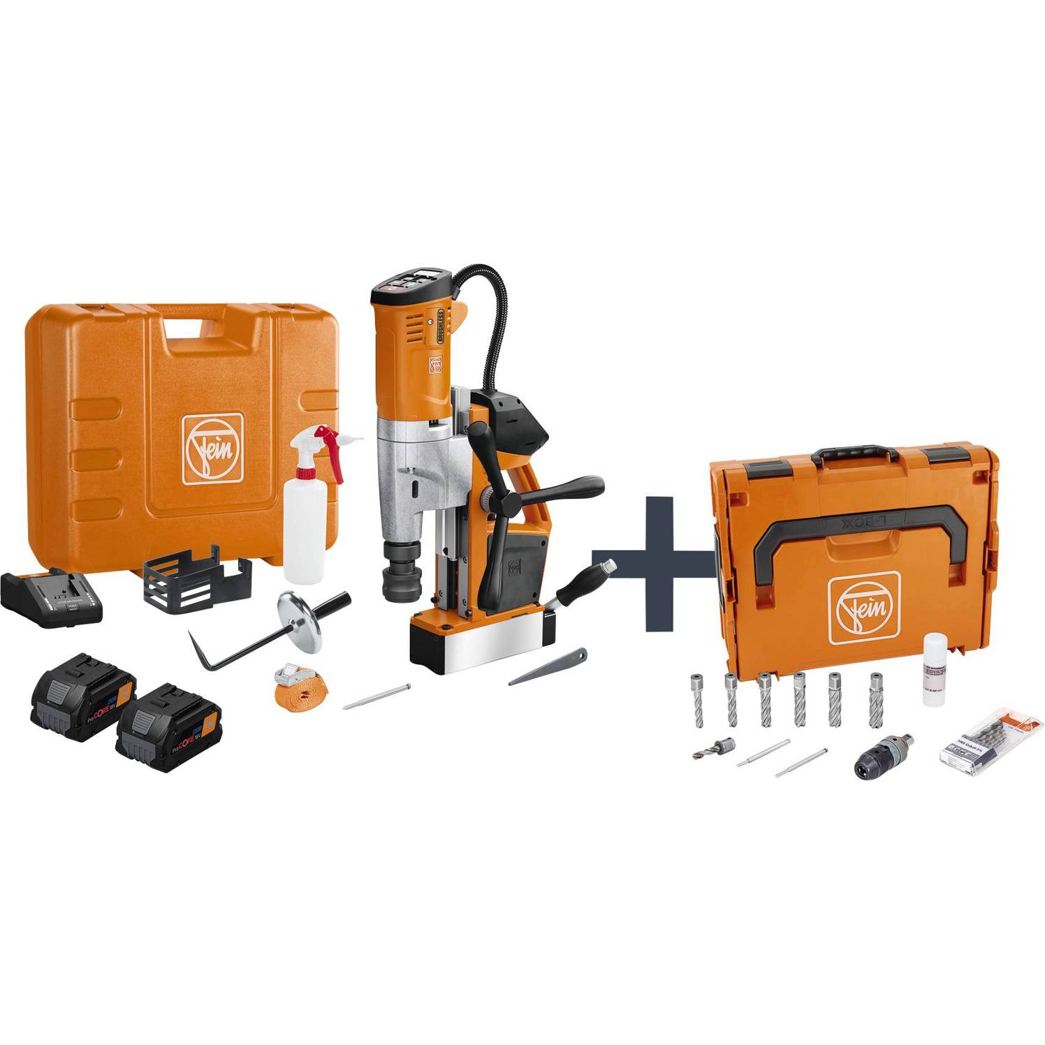 Fein AKBU 35 PMQW 18V AS CONSTRUCTION-SITE 8Ah SET 3/4 in Weldon -Akku-Kernbohrmaschine 18 V