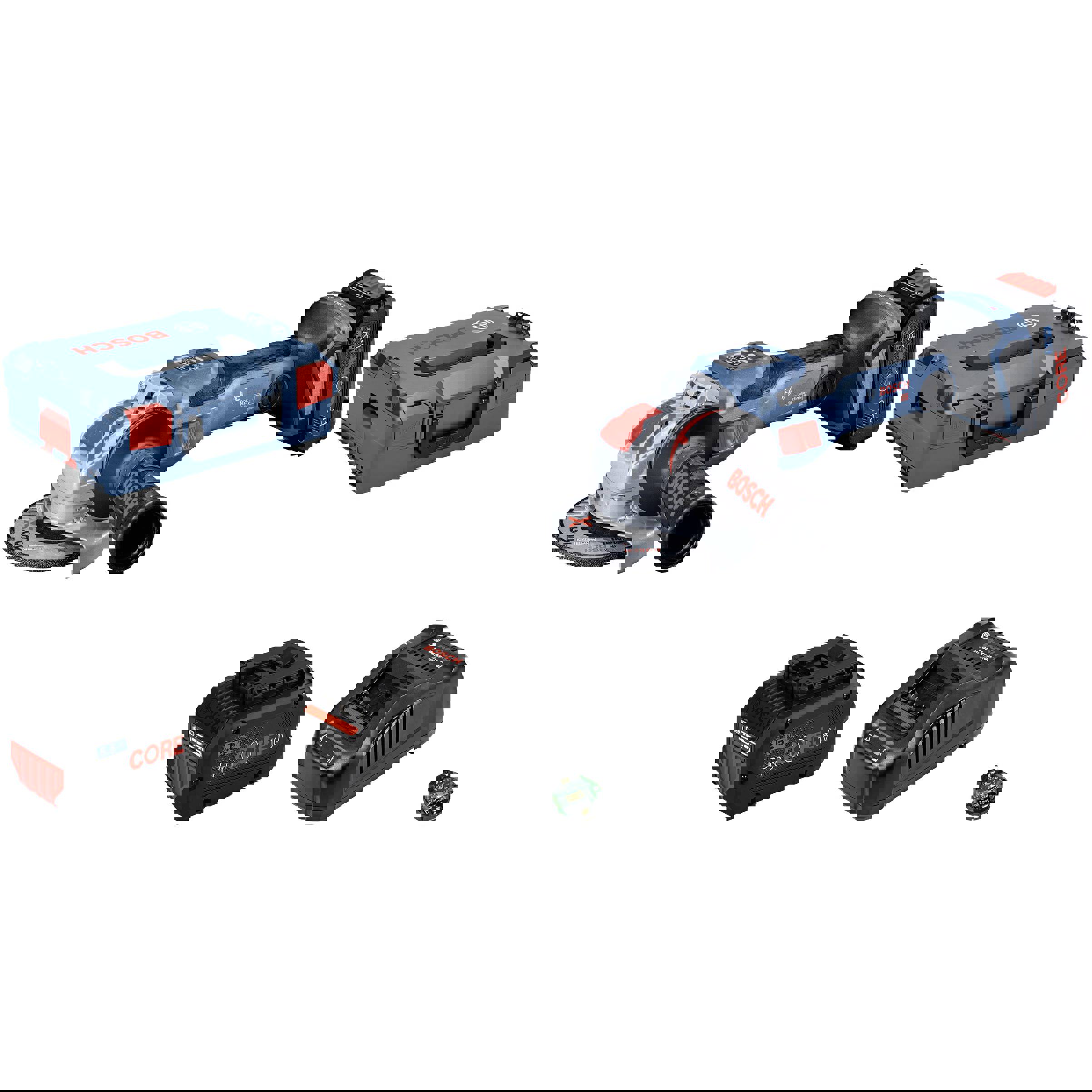 Bosch Professional BITURBO GWX 18V-15 SC 06019H6502 Akku-Winkelschleifer 125 mm inkl. 2. Akku | inkl. Ladegerät | inkl. Ko