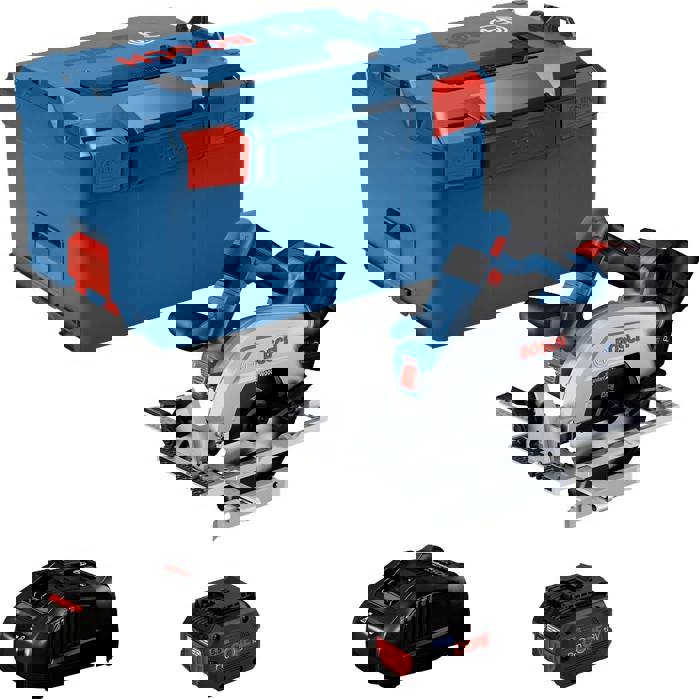 Bosch Professional GKS 18V-57-2 L Akku-Handkreissäge Schnitttiefe max. (90°) 57 mm inkl. 2. Akku | inkl. Ladegerät | inkl.