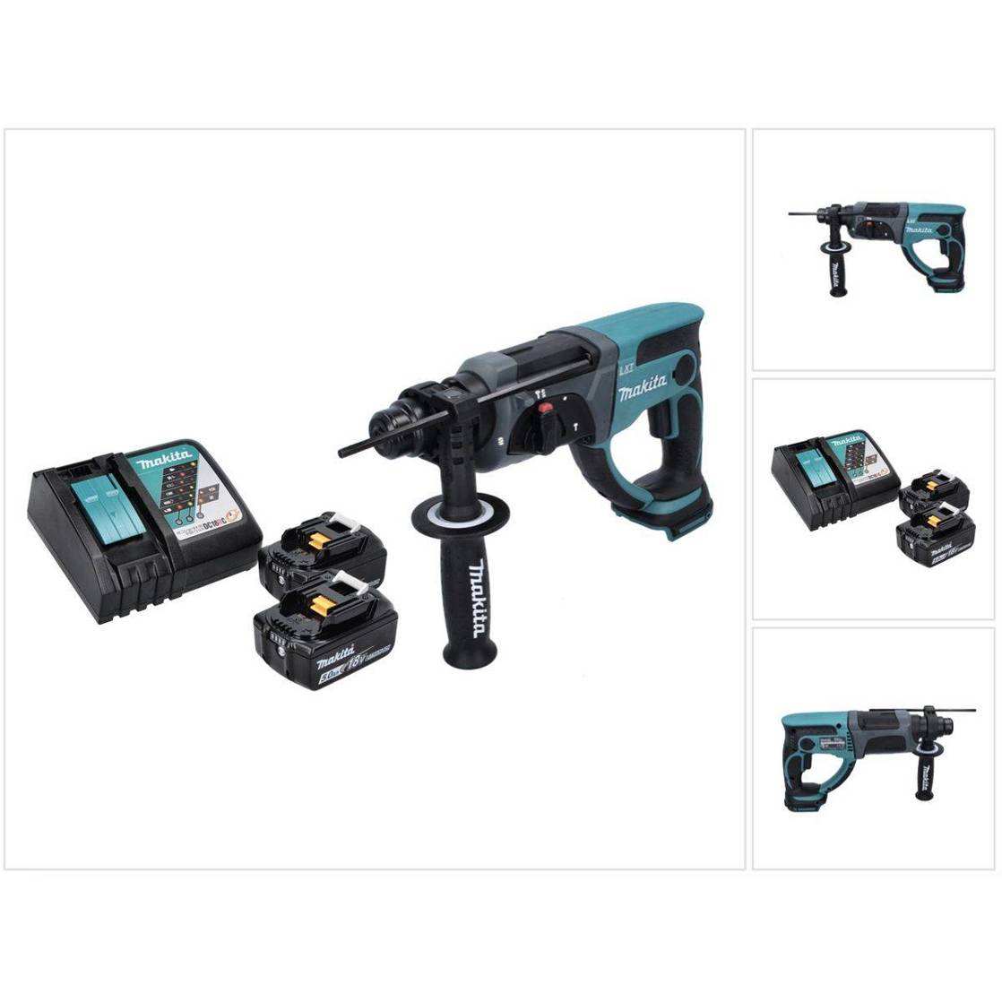 Makita DHR 202 RT Akku Kombihammer 18 V 2,0 J SDS Plus + 2x Akku 5,0 Ah + Ladegerät