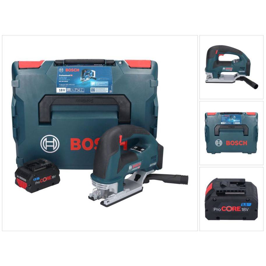 Bosch GST 18V-155 BC Akku Stichsäge 18 V 155 mm Brushless + 1x ProCORE Akku 5,5 Ah + L-Boxx | ohne Ladegerät