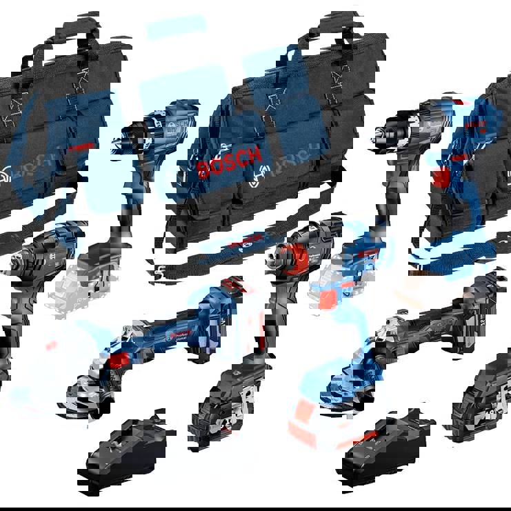 Bosch Professional Bosch Power Tools 0615990N31 Werkzeugset Handwerker | Heimwerker | Akkugeräte im Koffer 5teilig