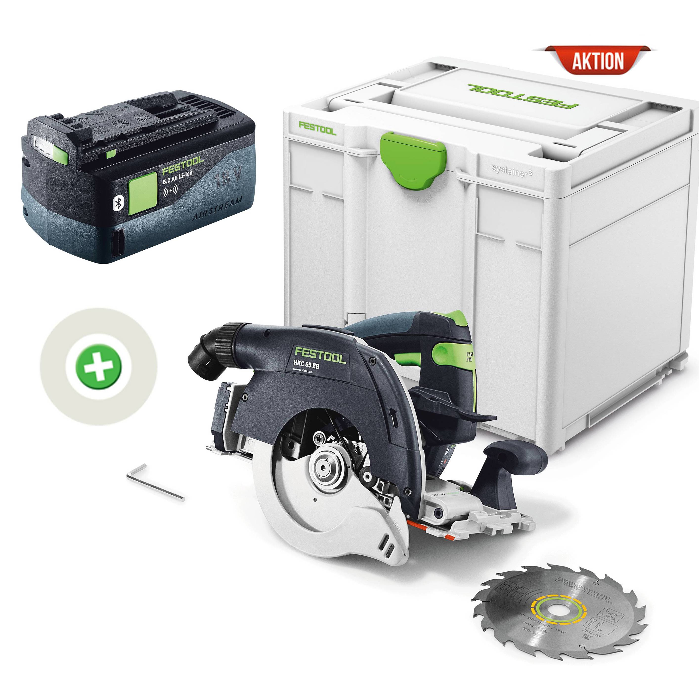 AKTION: Akku-Handkreissäge HKC 55 EB-Basic-5,0