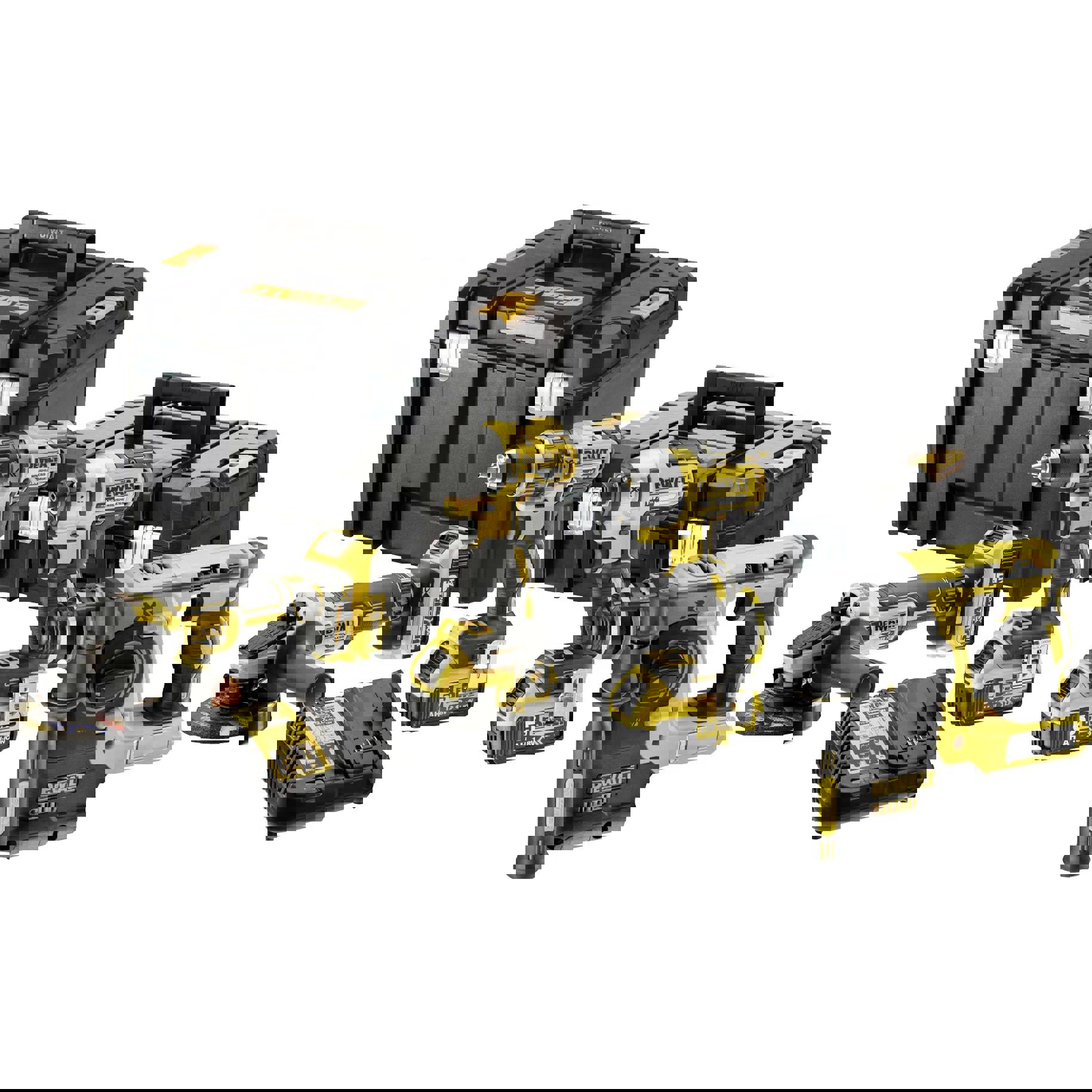 DEWALT DCK422P3T-QW DCK422P3T-QW Werkzeugset Akku-Schlagbohrschrauber | Akku-Schlagschrauber | Akku-Bohrhammer | Akku-Winke