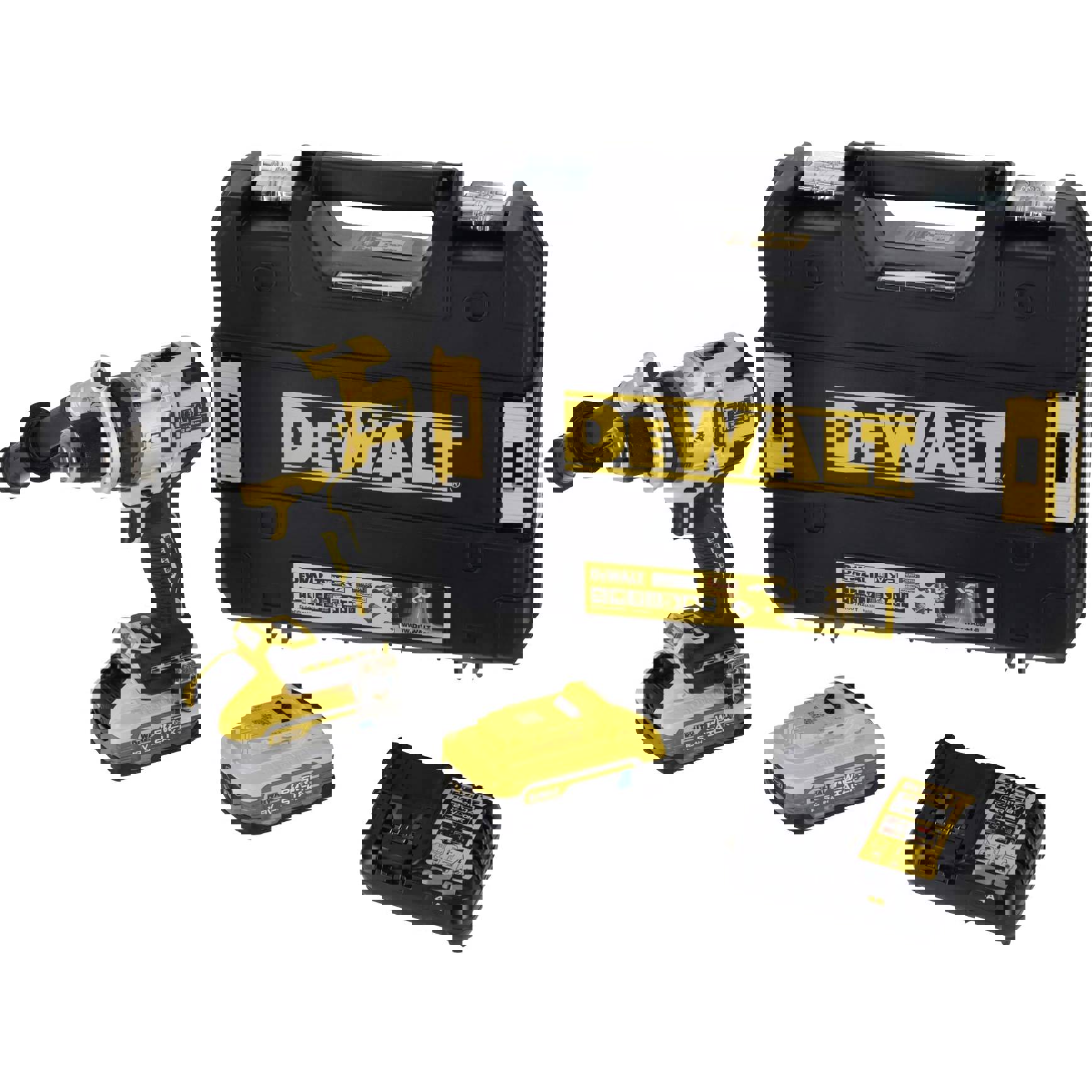 DEWALT DCD1007H2T-QW 3-Gang-Akku-Schlagbohrschrauber inkl. 2. Akku | inkl. Ladegerät