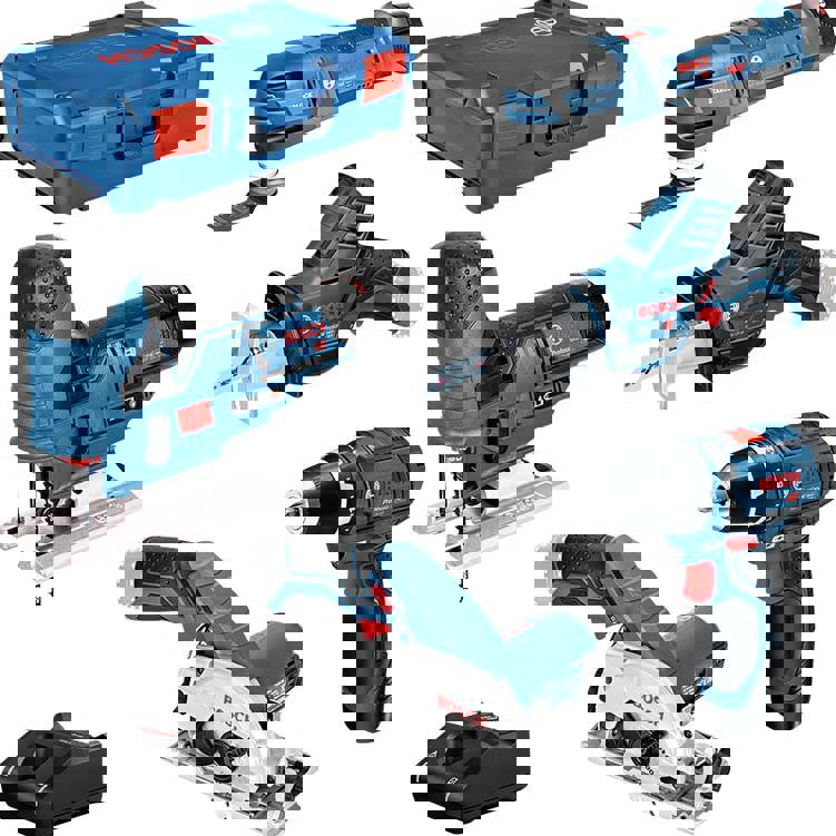 Bosch Professional 5 tool KIT + GBA + GAL + XL-Boxx 0615A0017C Werkzeugset Universal 10teilig