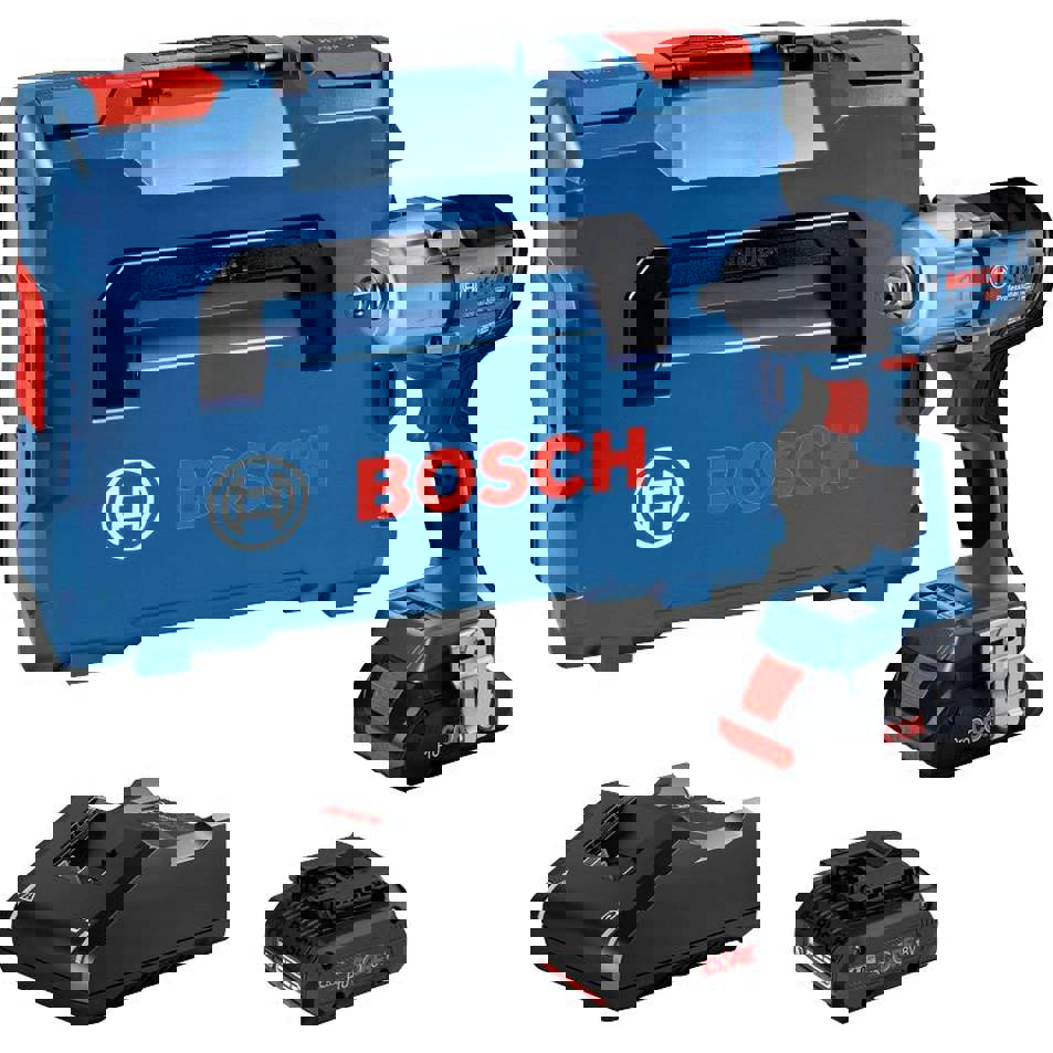 Bosch Professional GDS 18V-450 HC (2x PC 4,0Ah | L-BOXX) 06019K4002 Akku-Drehschlagschrauber 450 Nm 18 V Anzahl mitgelief