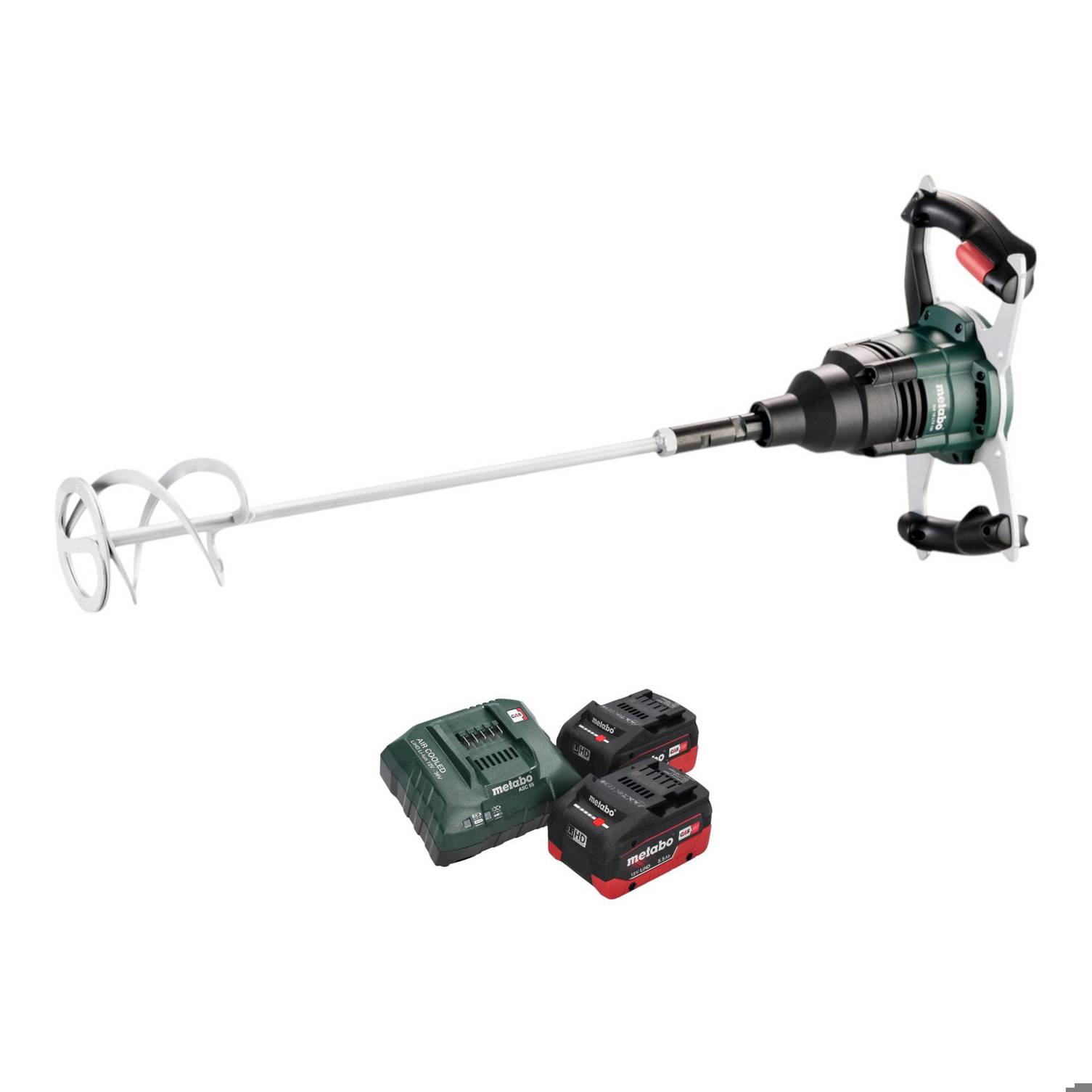 Metabo RW 18 LTX 120 Akku Rührwerk 18 V 40 l Mischmenge 2x LiHD Akku 5,5 Ah + Ladegerät