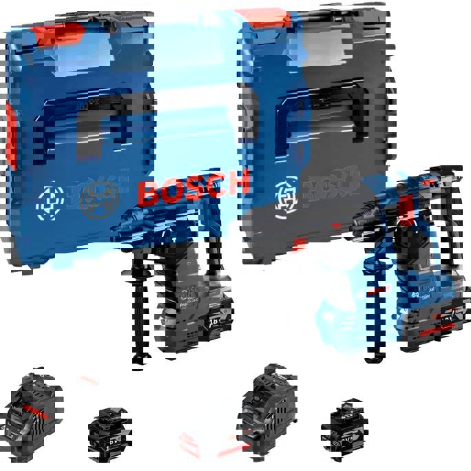 Bosch Professional GBH 18V-24 C SDS-Plus-Akku-Bohrhammer 18 V 5 Ah Li-Ion bürstenlos | inkl. 2. Akku | inkl. Ladegerät | in