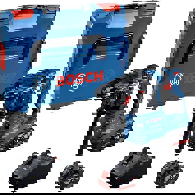 Bosch Professional GBH 18V-22 SDS-Plus-Akku-Bohrhammer 18 V 4 Ah Li-Ion inkl. 2. Akku | inkl. Ladegerät | inkl. Koffer