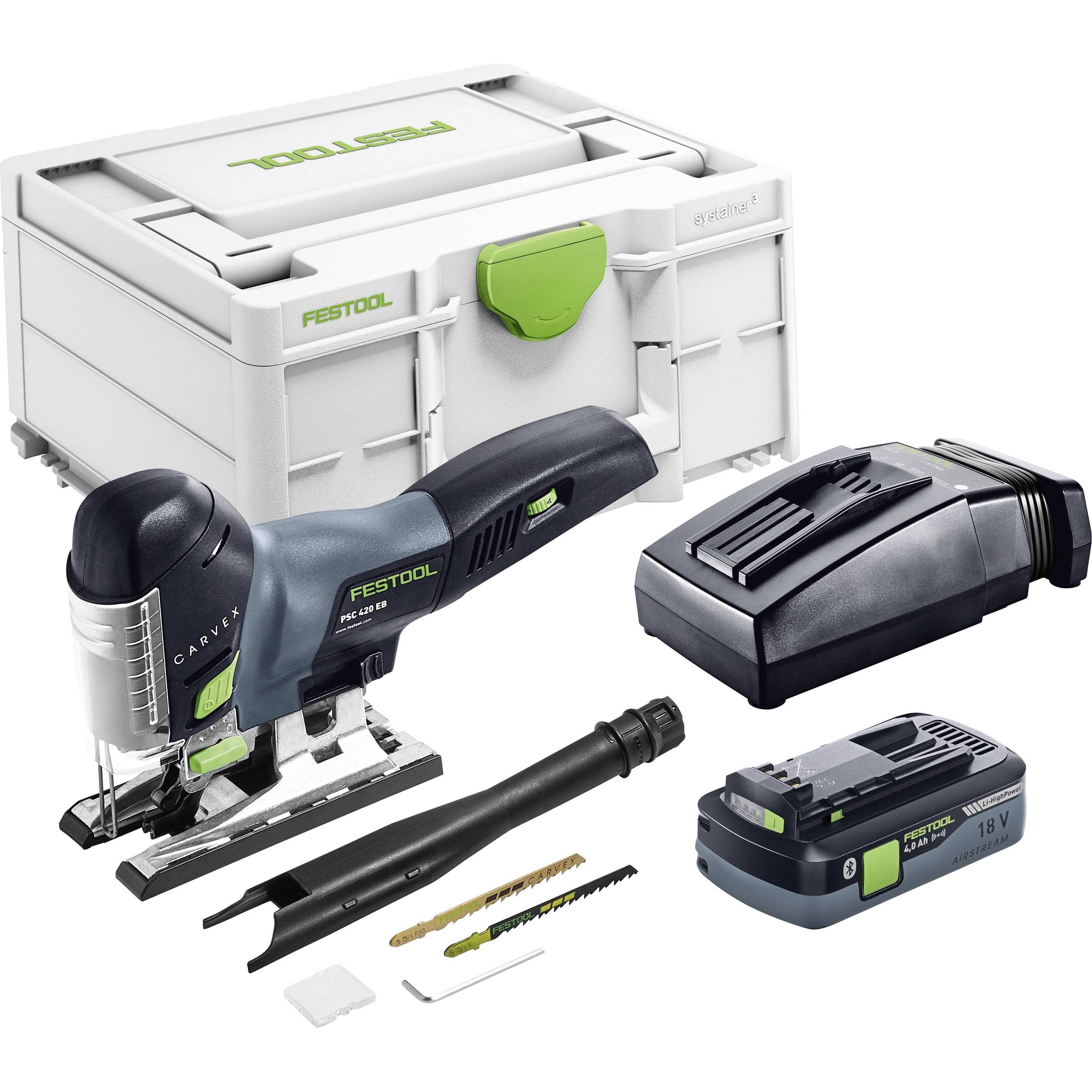 Festool PSC 420 HPC 4,0 EBI-Plus Akku-Pendelhubstichsäge 576525 inkl. Akku | inkl. Ladegerät 18 V 4.00 Ah