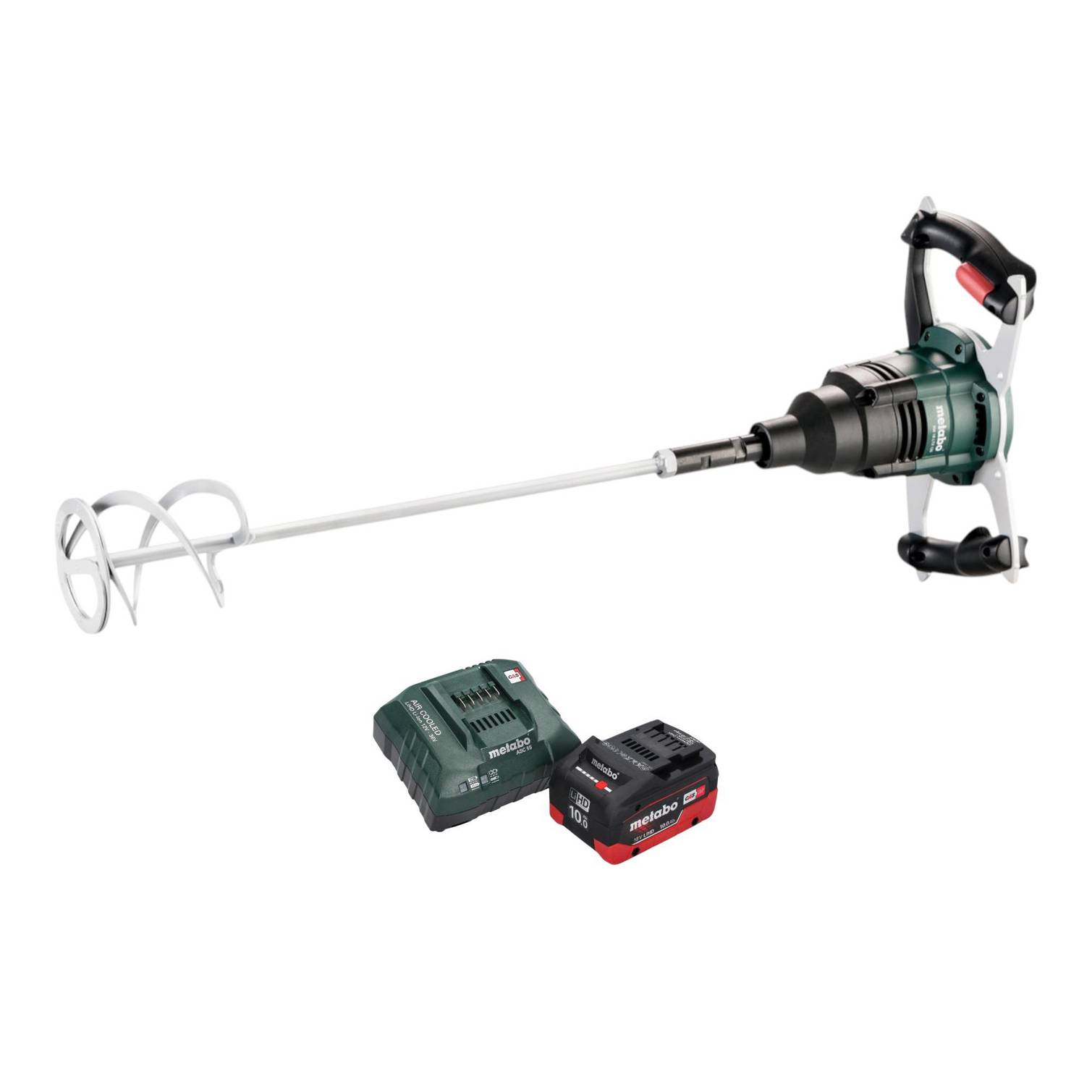 Metabo RW 18 LTX 120 Akku Rührwerk 18 V 40 l Mischmenge 1x LiHD Akku 10,0 Ah + Ladegerät