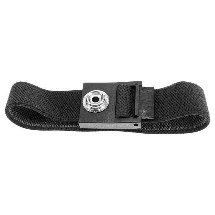 SafeGuard by Weidinger - SG-AB-10DK-SCH, ESD-Armband (10mm Druckknopf, Metall, Schwarz)