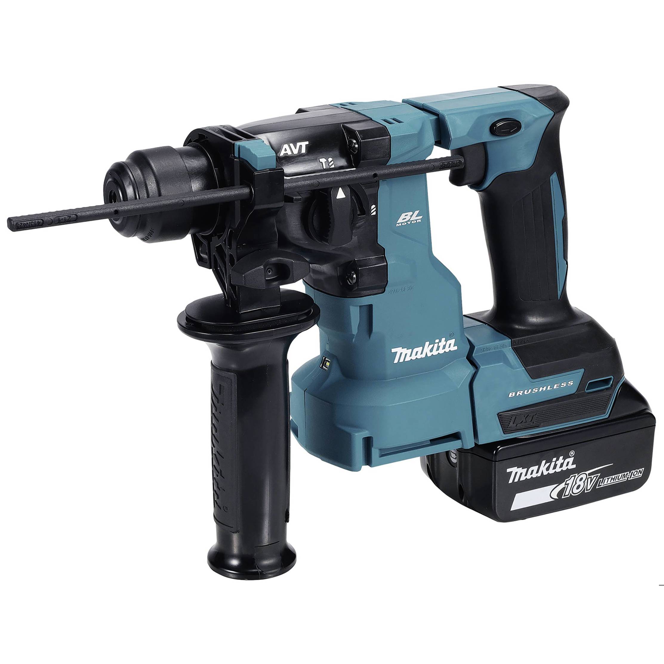 Makita DHR183RTWJ -Akku-Kombihammer 18 V 5.0 Ah Li-Ion 500 W inkl. 2. Akku | inkl. Ladegerät | inkl. Koffer